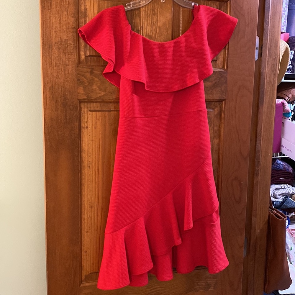 Soprano ruffle off the shoulder dress